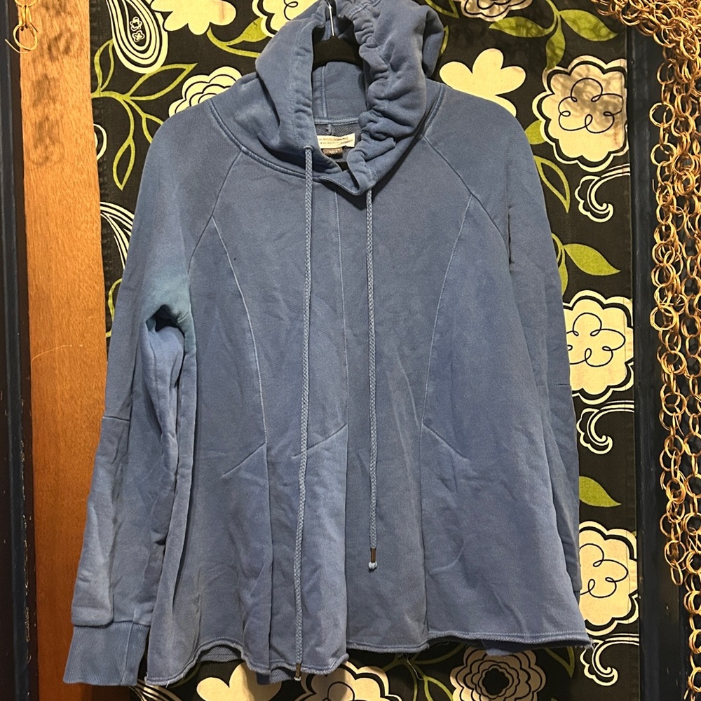 PILCRO & The Letterpress Anthropologie Flynn Hoodie Sweatshirt Peplum Sz M BOHO